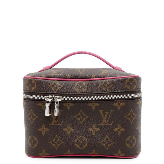 LOUIS VUITTON Nice Mini Buffalo Pondichery LeatherPinkM12650 Monogram Macassar Canvas