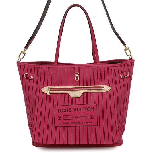 LOUIS VUITTON Neverfull・Inside Out Buffalo Pondichery LeatherPinkM12707 Monogram Size MM