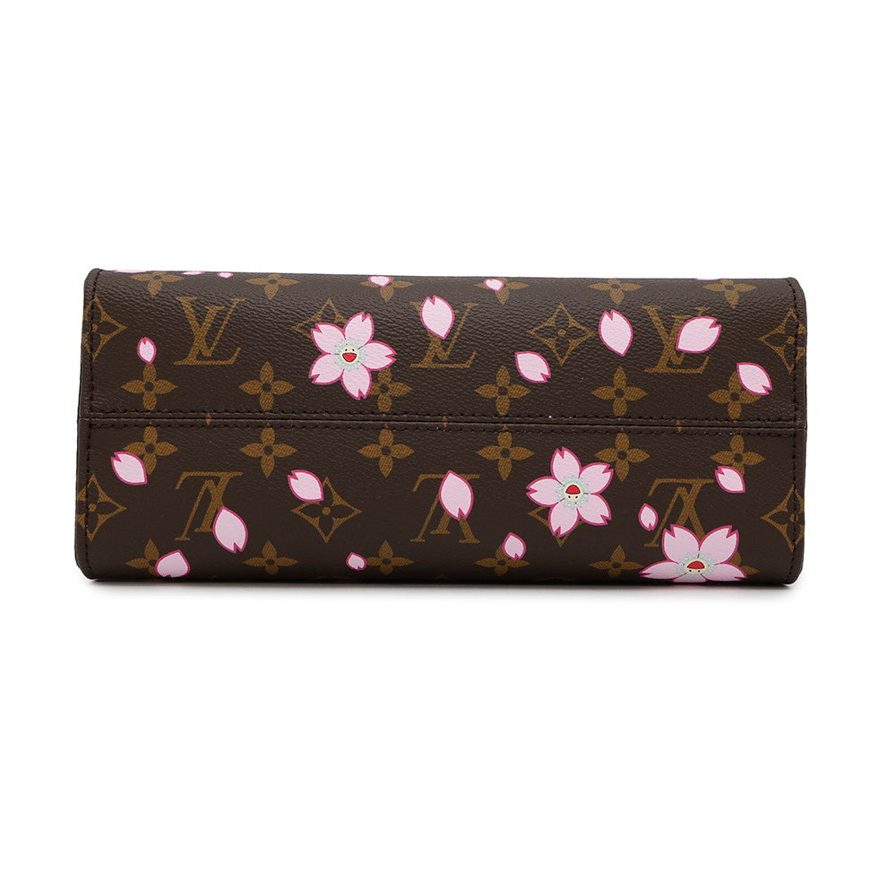 LOUIS VUITTON LV × TM Onthego Cherry Blossom Sakura BrownM13269 Monogram Size PM