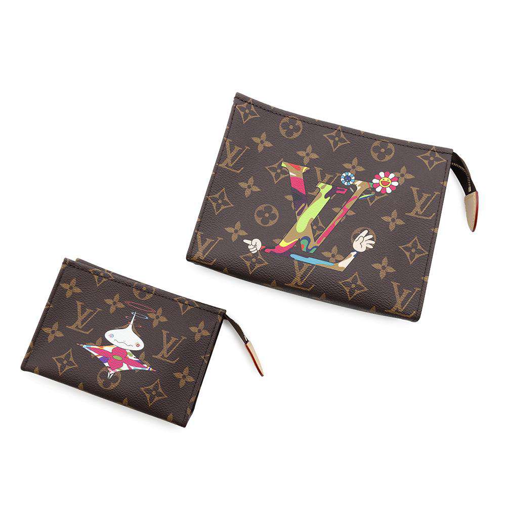 LOUIS VUITTON LV × TM Trio・Toiletry Pouch BrownM13762 Monogram