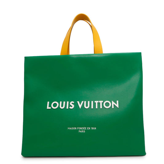 LOUIS VUITTON Shopper Tote VertM13982 Leather Size MM
