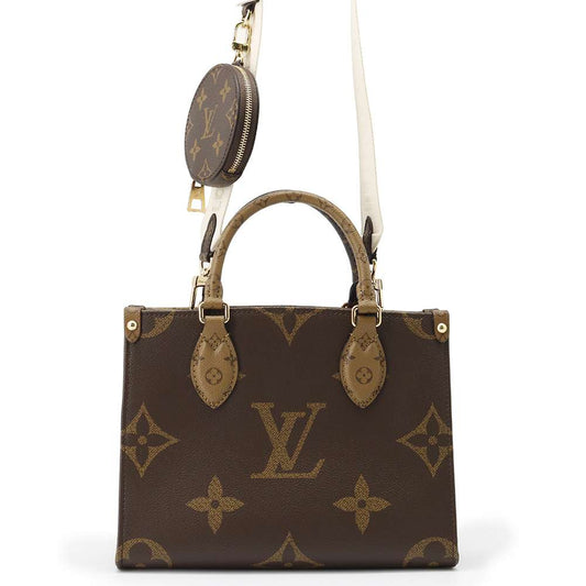 LOUIS VUITTON Onthego RedM46373 Monogram Monogram Reverse Canvas Size PM