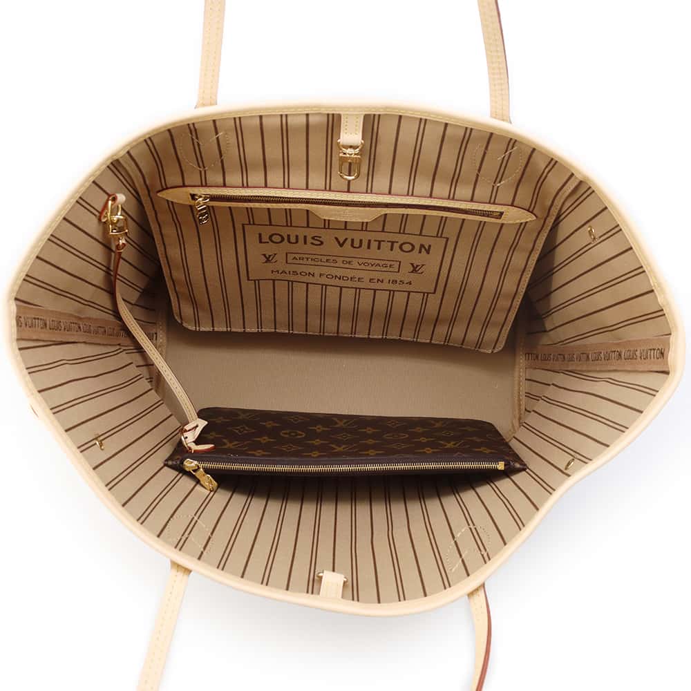 LOUIS VUITTON Neverfull Rose BeigeM46975 Monogram Size MM