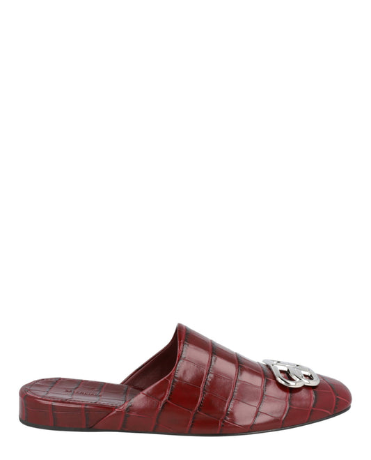 Balenciaga Croc Embossed Leather Cosy BB Mule Womens 601218W-A9D6-6081