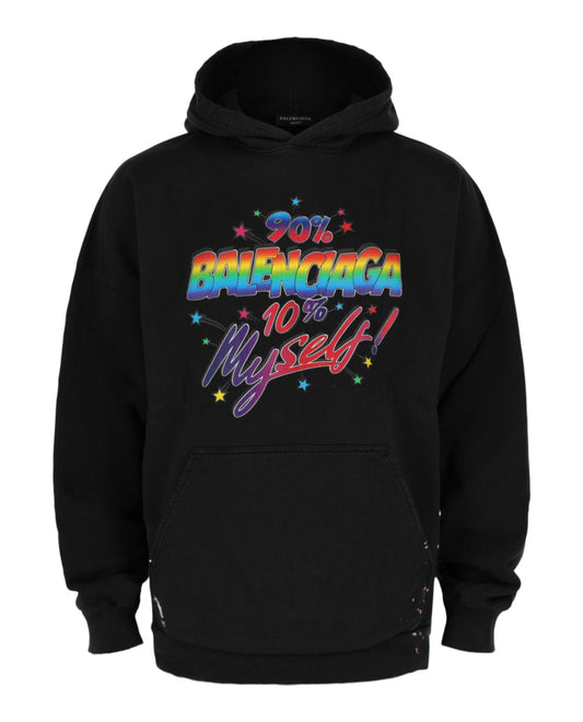Balenciaga Distressed Graphic Hoodie Unisex-Adult 674986-TMVH4-1055