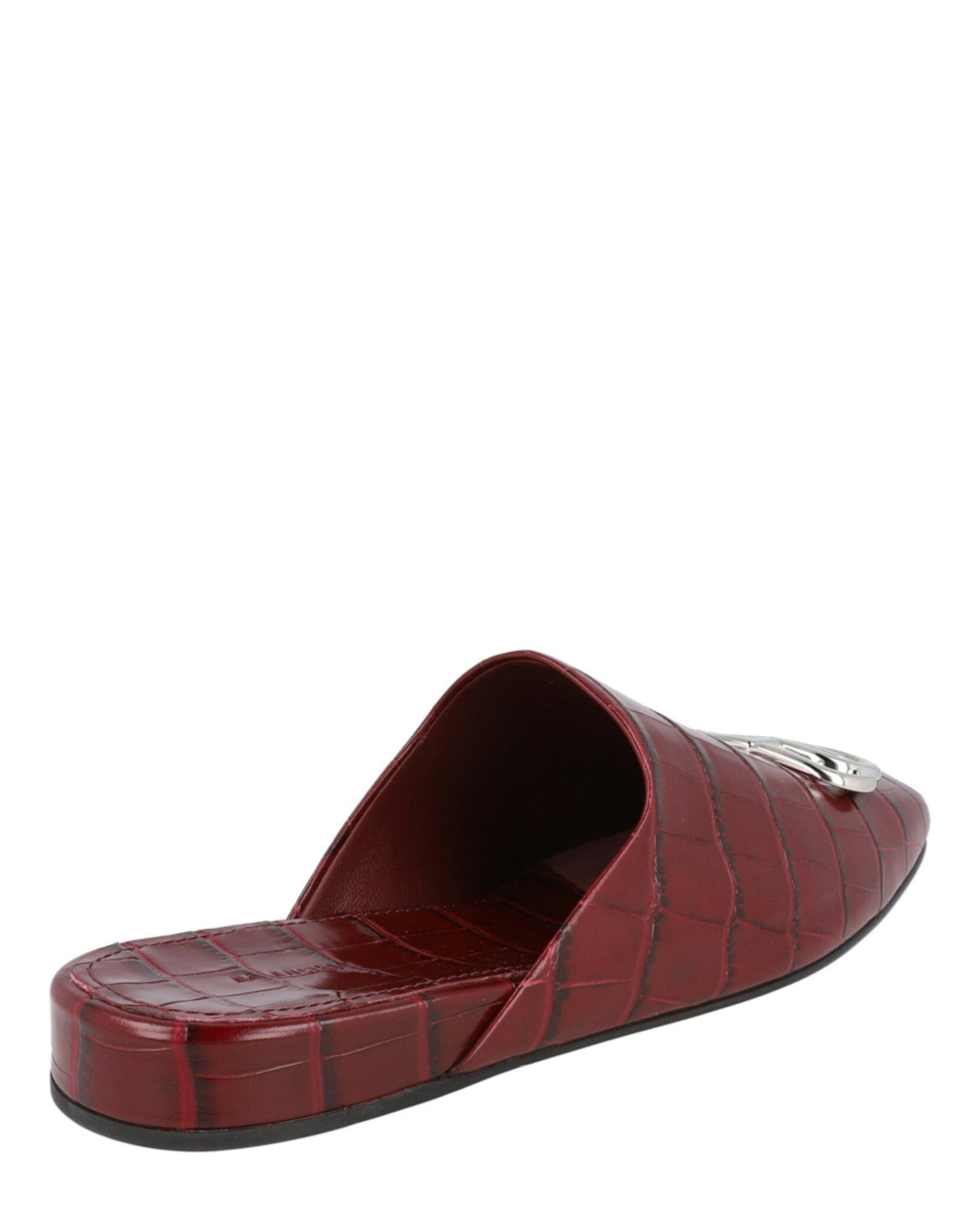 Balenciaga Croc Embossed Leather Cosy BB Mule Womens 601218W-A9D6-6081