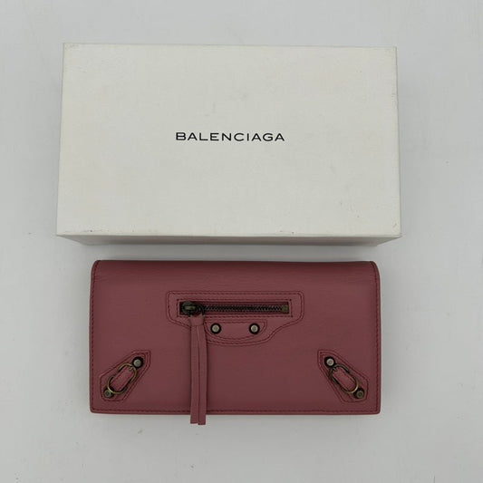 Balenciaga Pink Leather Clutch Wristlet