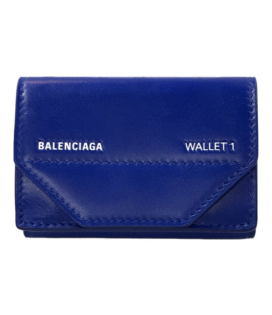 Balenciaga Wallet 1 Blue Leather Clutch and Wristlet