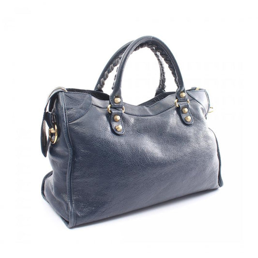 Balenciaga Giant City 2WAY Navy Leather Handbag