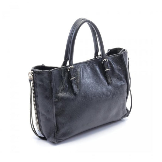 Balenciaga The Paper Mini 2Way Handbag Black Leather