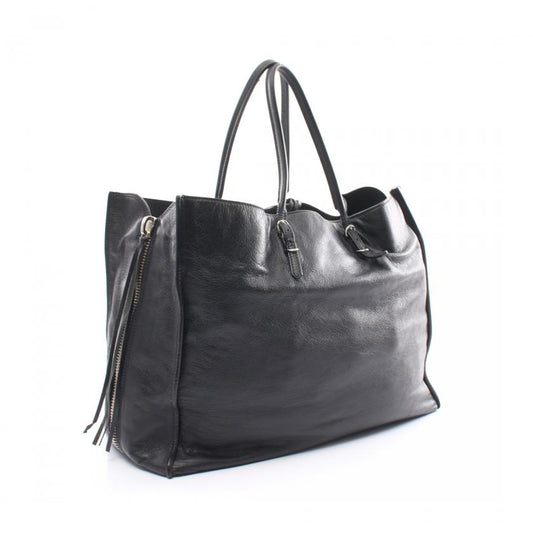 Balenciaga The Paper Tote Bag Black Leather Handbag Large