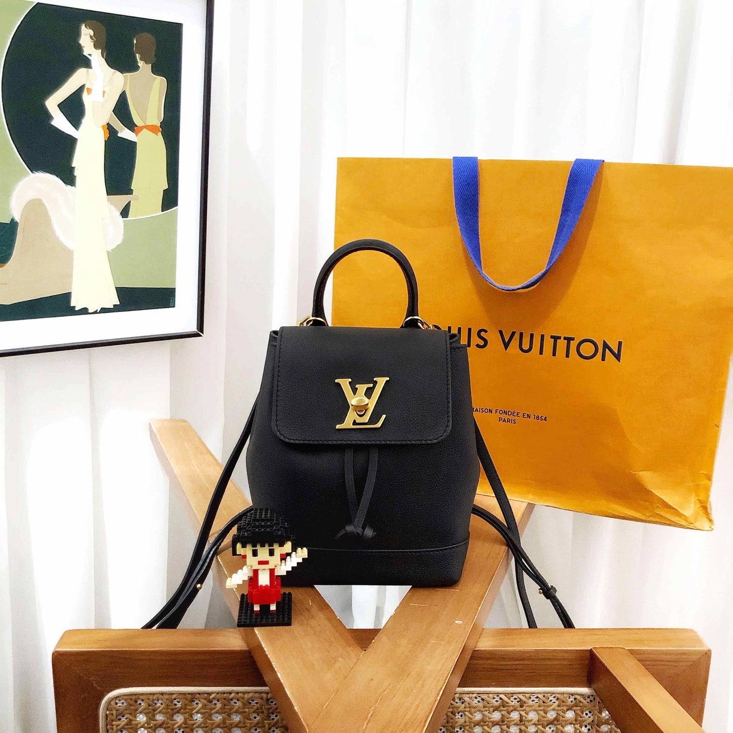 Louis Vuitton Lock Me Black Backpack