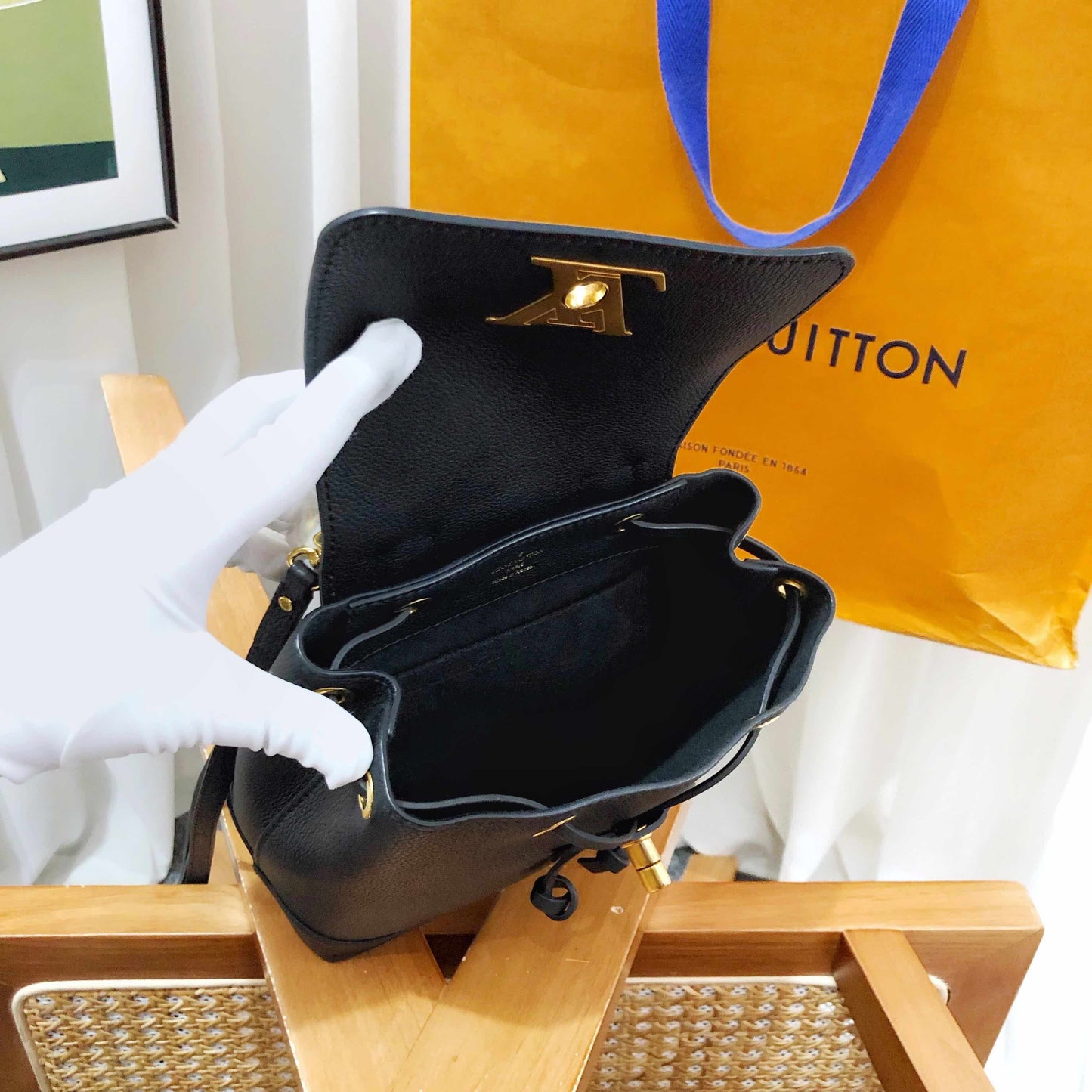 Louis Vuitton Lock Me Black Backpack