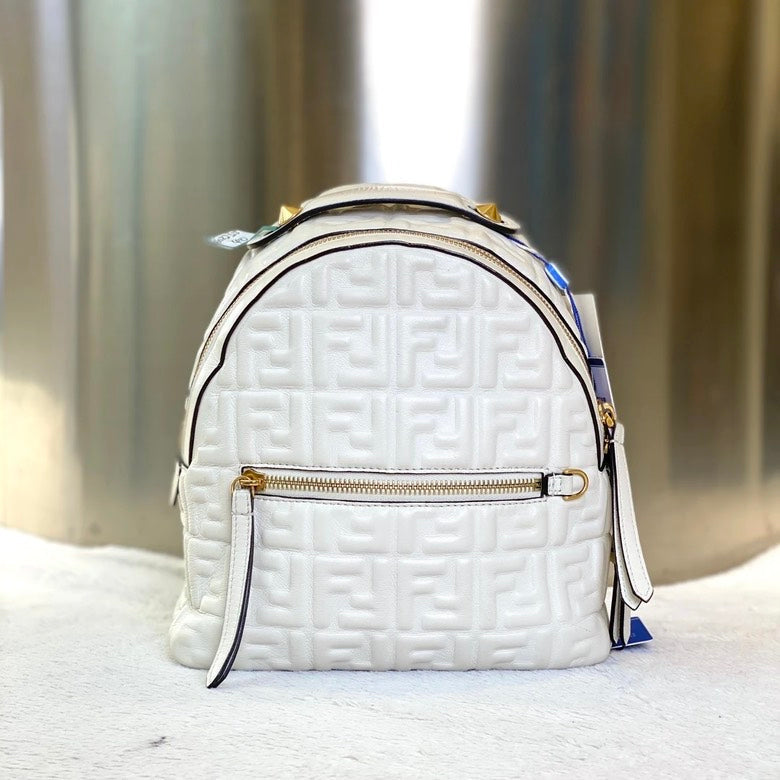 Fendi White Backpack 4647 - Pre-Loved Designer Bag