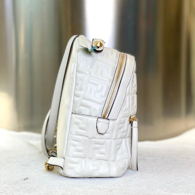 Fendi White Backpack 4647 - Pre-Loved Designer Bag