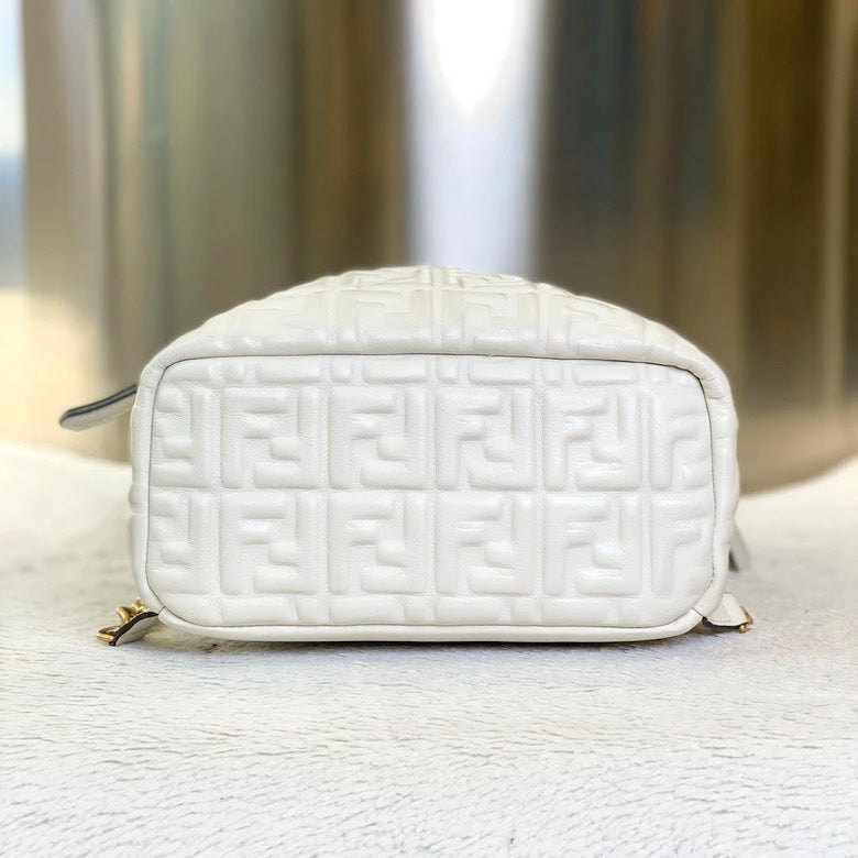Fendi White Backpack 4647 - Pre-Loved Designer Bag