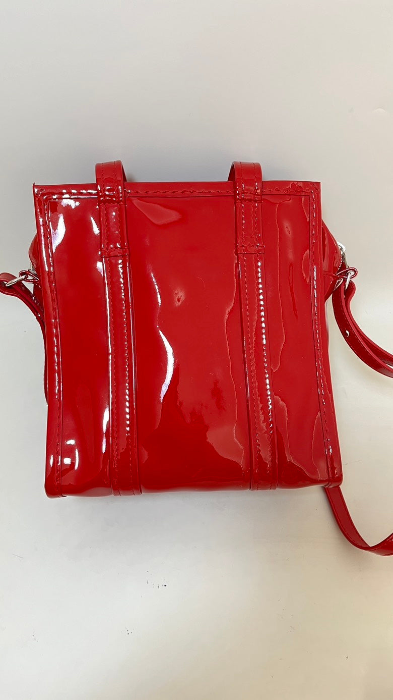 Balenciaga Red Patent Leather Top Handle Bag