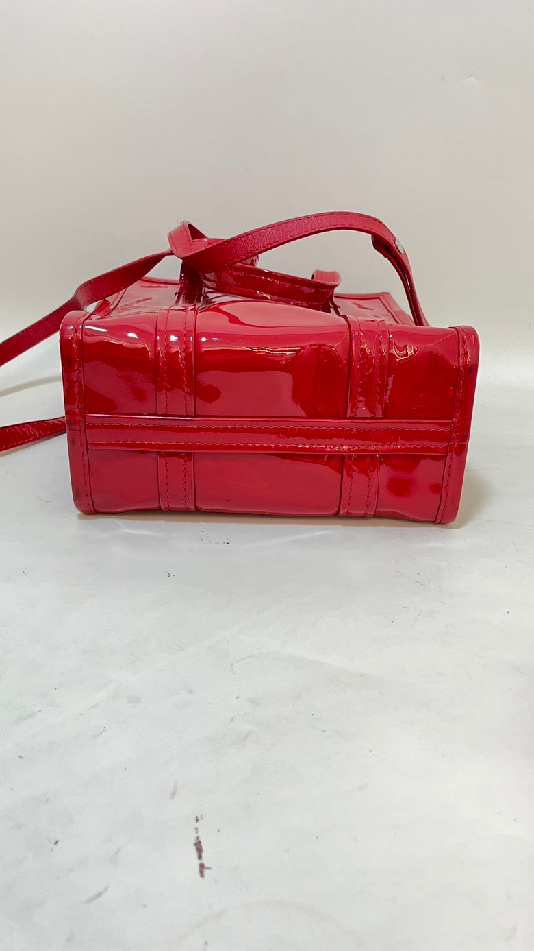 Balenciaga Red Patent Leather Top Handle Bag
