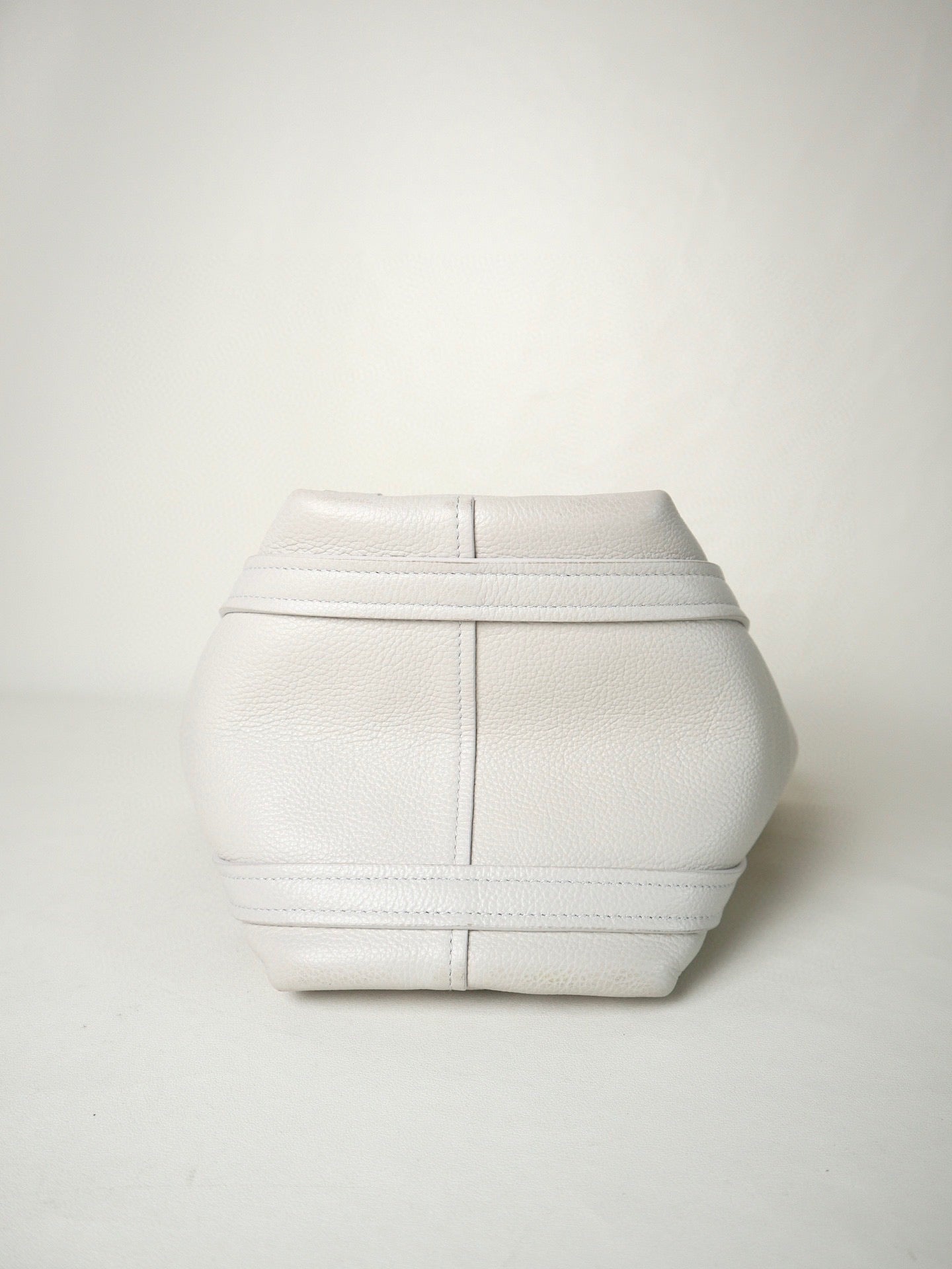 Balenciaga White Leather Bucket Bag