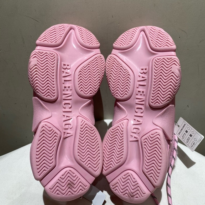Balanciaga Pink Fur-Lined Sneaker Shoes
