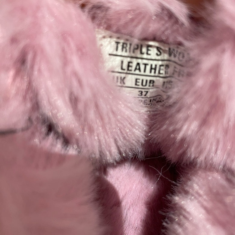 Balanciaga Pink Fur-Lined Sneaker Shoes