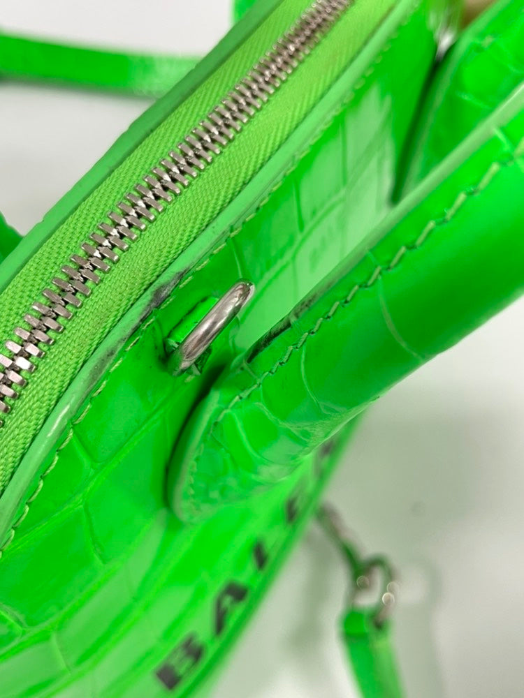 BALENCIAGA 2way Neo Classic Mini Green Leather Crossbody Bag