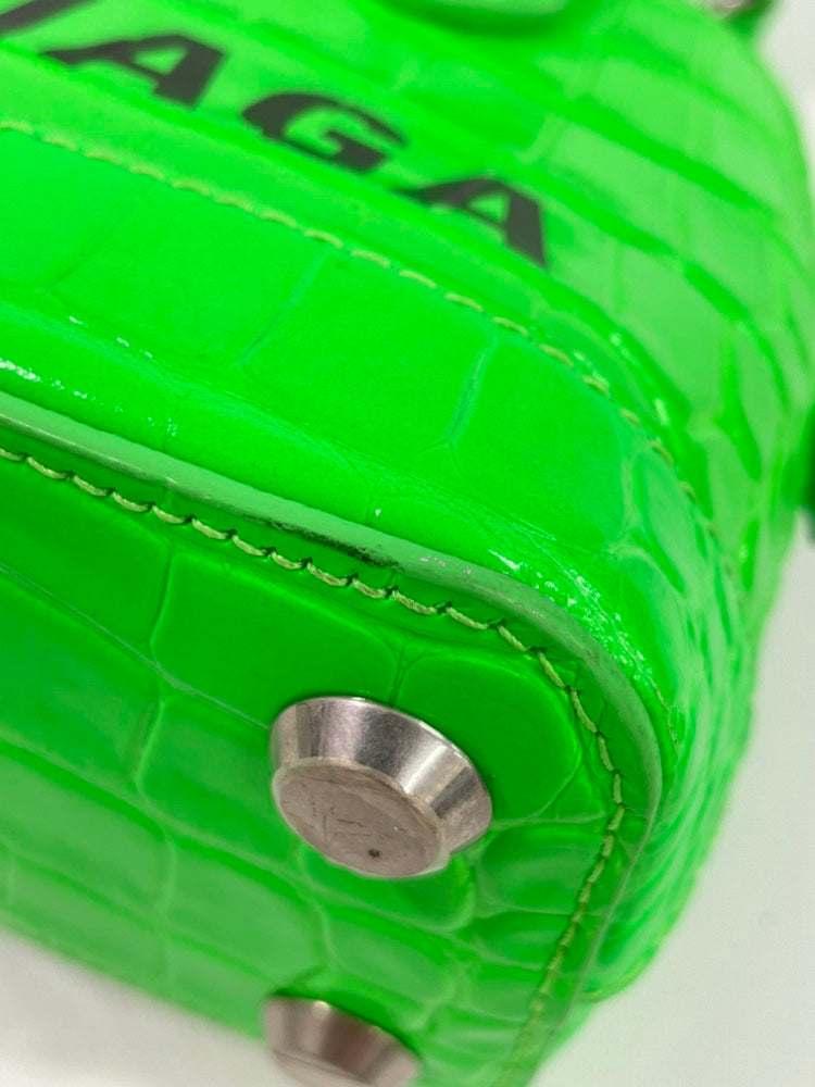 BALENCIAGA 2way Neo Classic Mini Green Leather Crossbody Bag
