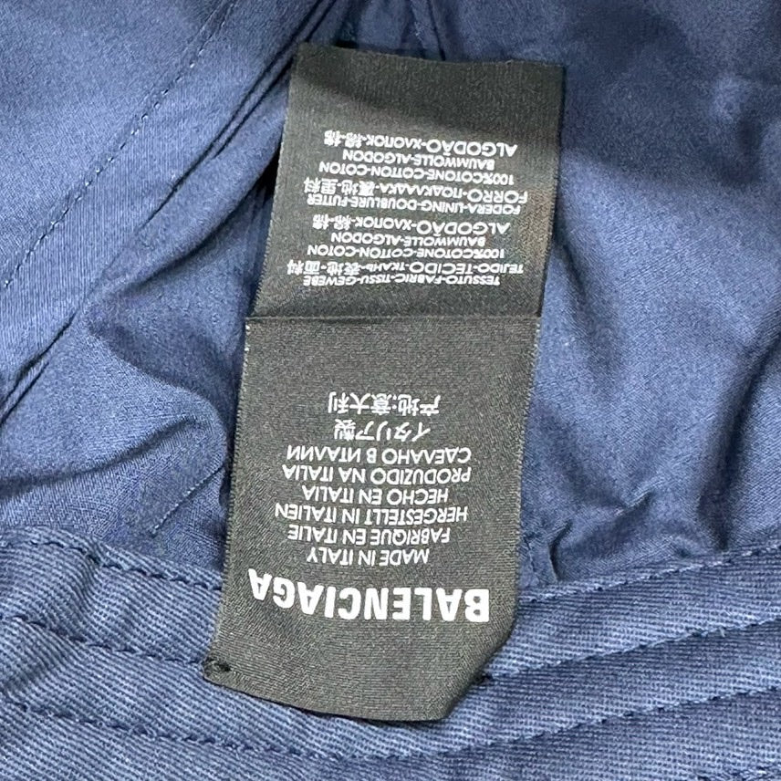 Balenciaga Classic Navy Hat Red Logo Preloved