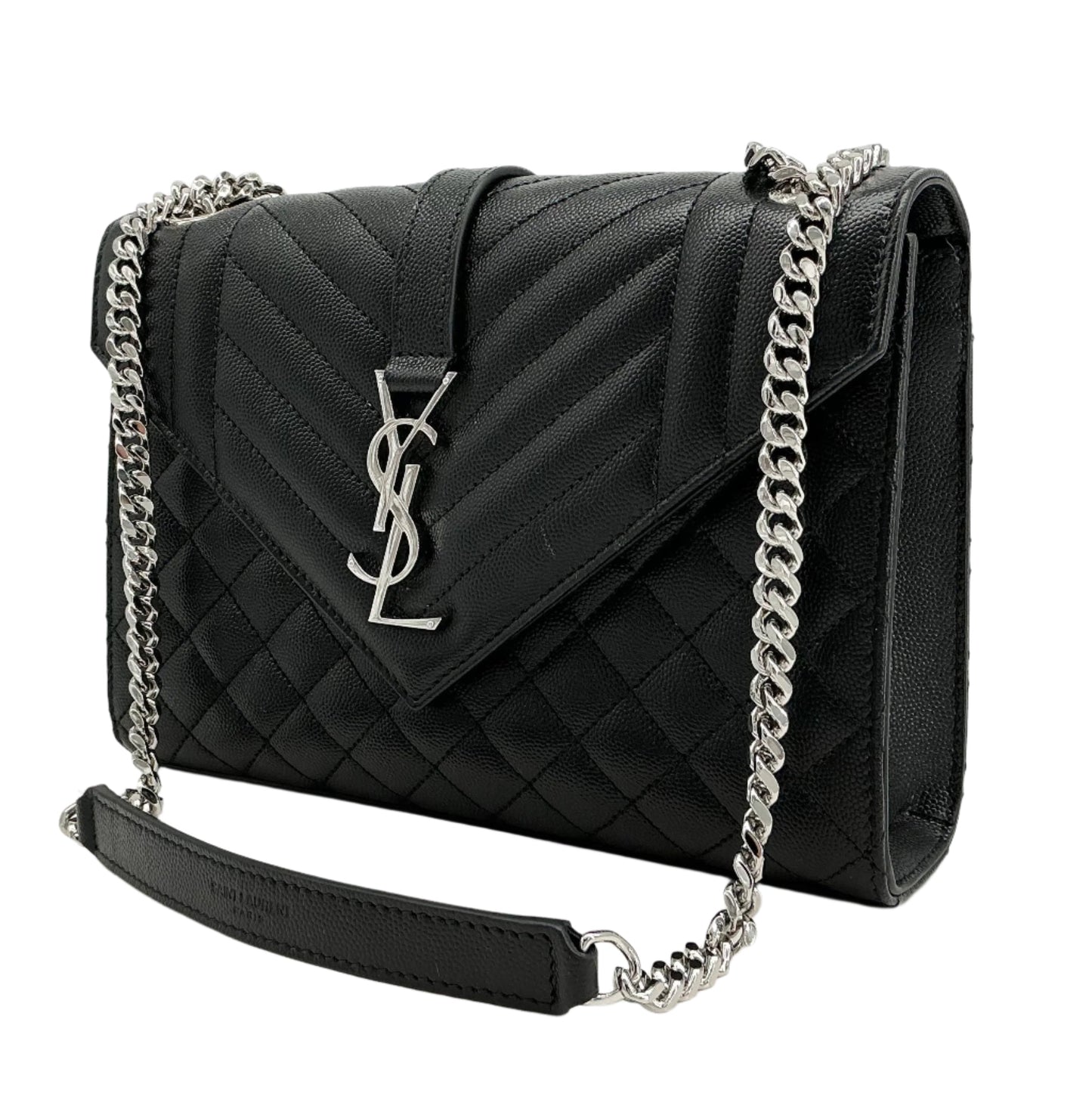 Saint Laurent Grain De Poudre Satchel – Black