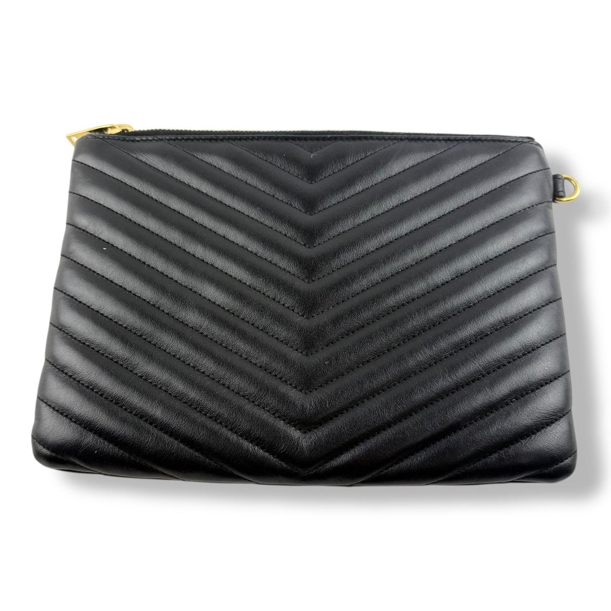 Saint Laurent Cassandre Matalesse Jolie Black Clutch Pouch