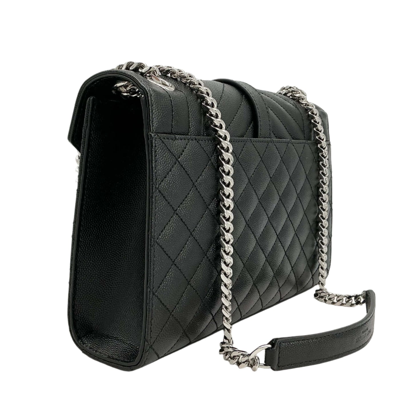 Saint Laurent Grain De Poudre Satchel – Black