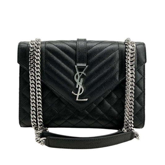 Saint Laurent Grain De Poudre Satchel – Black