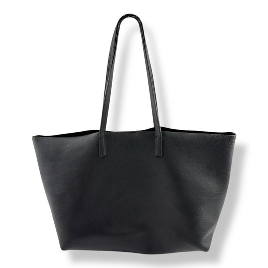 Saint Laurent YSL Black Shopping Tote Leather Handbag