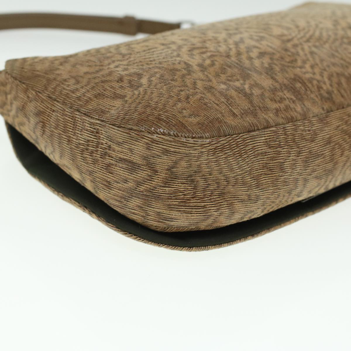 CHRISTIAN DIOR Maris Pearl Shoulder Bag Suede Brown MA-0999 Auth yk5927