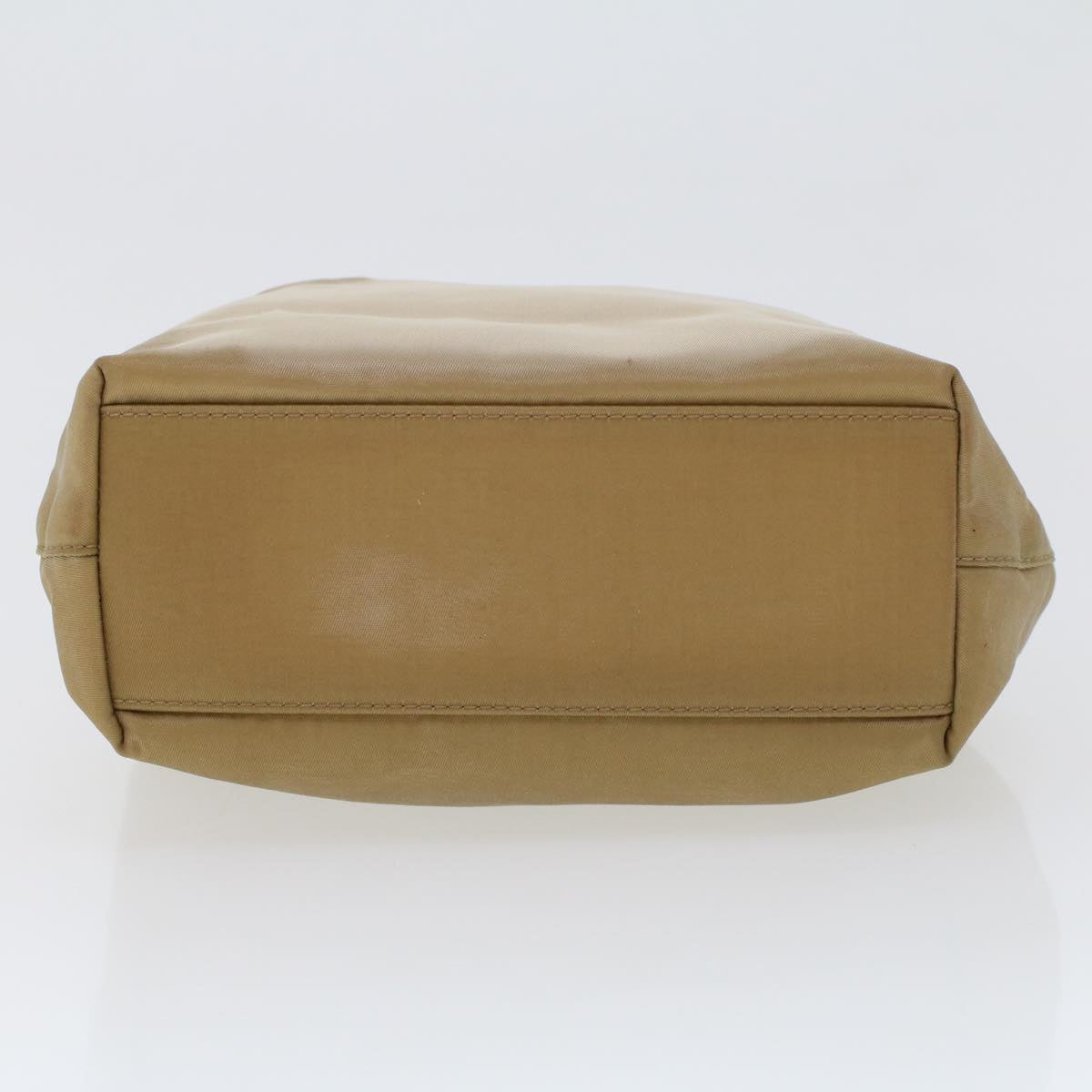 CHRISTIAN DIOR Maris Pearl Hand Bag Nylon Beige Auth yk7503